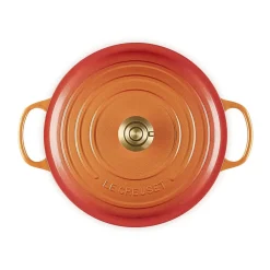 Le CreusetBräter mit Deckel 24 cm Signature Limited Edition Flamme Dorée