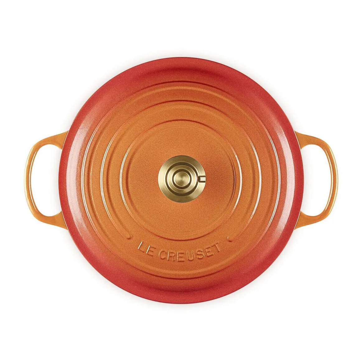Le CreusetBräter mit Deckel 20 cm Signature Limited Edition Flamme Dorée