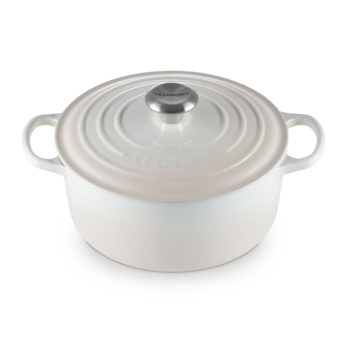 Le CreusetBräter mit Deckel 24 cm Signature Meringue