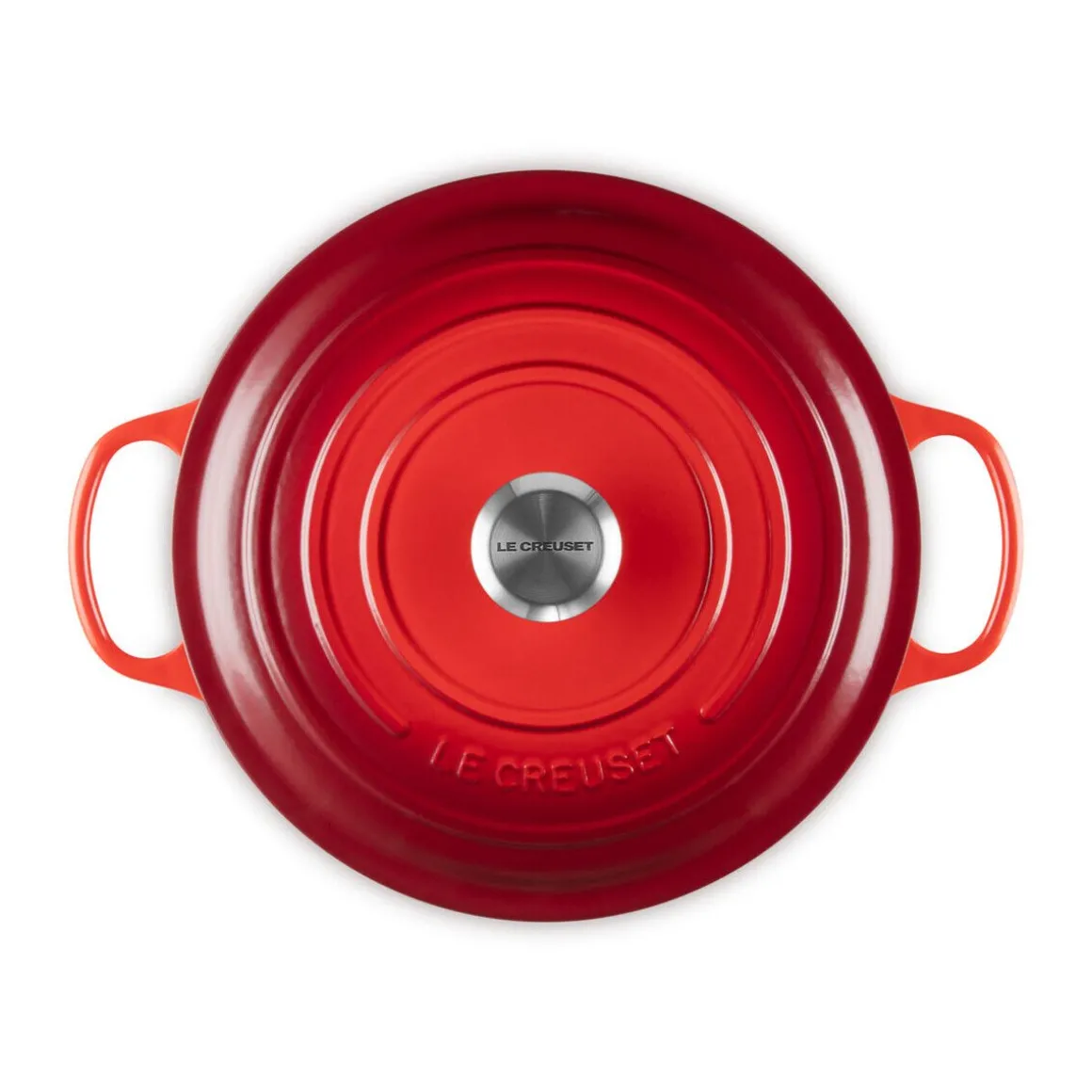 Le CreusetBräter mit Deckel 28 cm Signature kirschrot