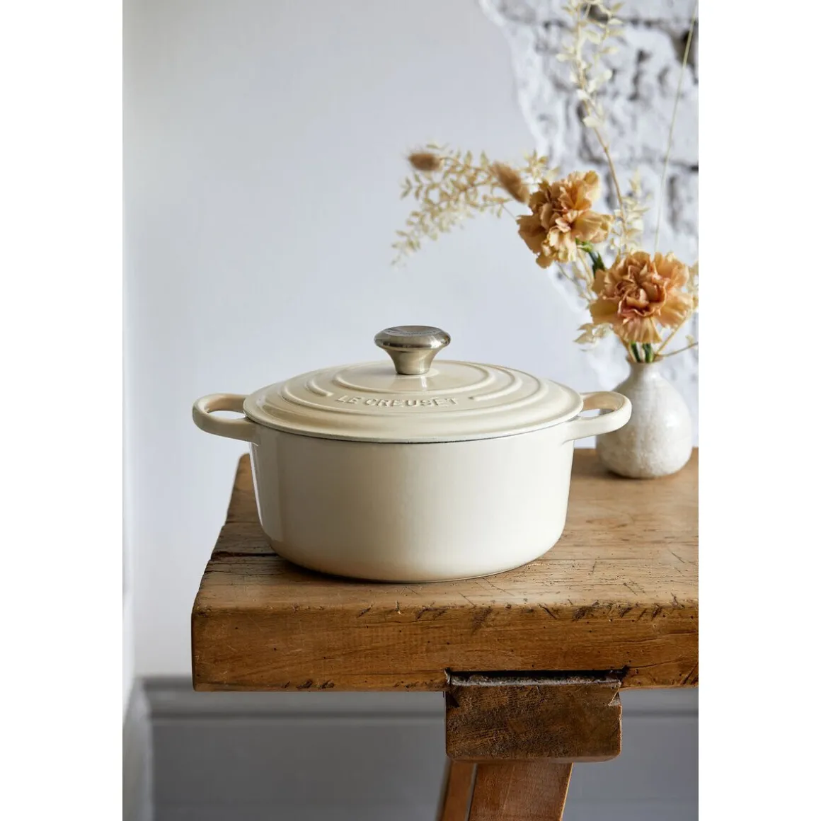 Le CreusetBräter mit Deckel 31 cm Signature Meringue
