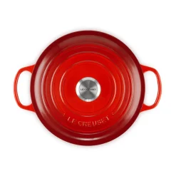 Le CreusetBräter mit Deckel 26 cm Signature kirschrot