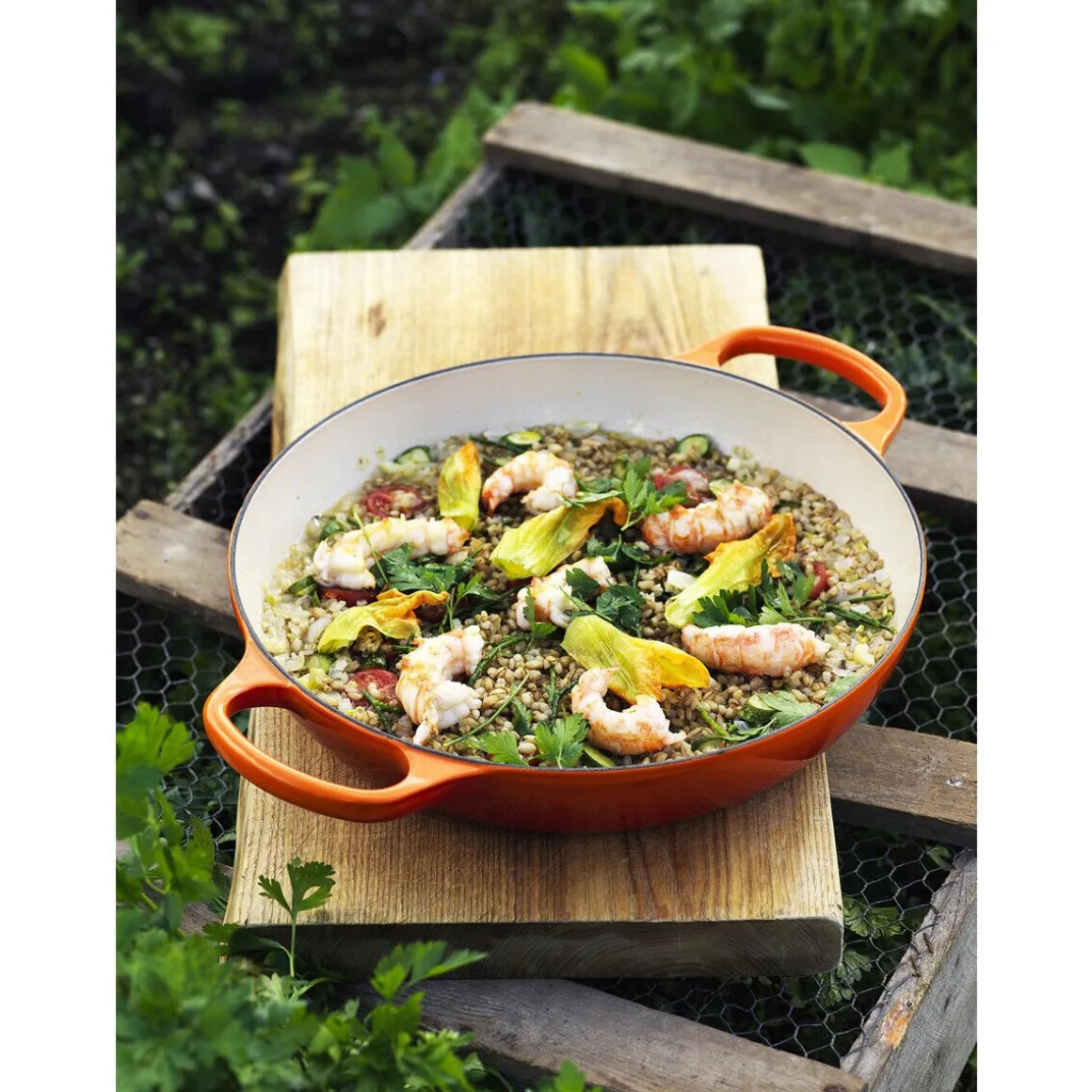 Le CreusetGourmet-Profitopf mit Deckel 30 cm Signature Ofenrot