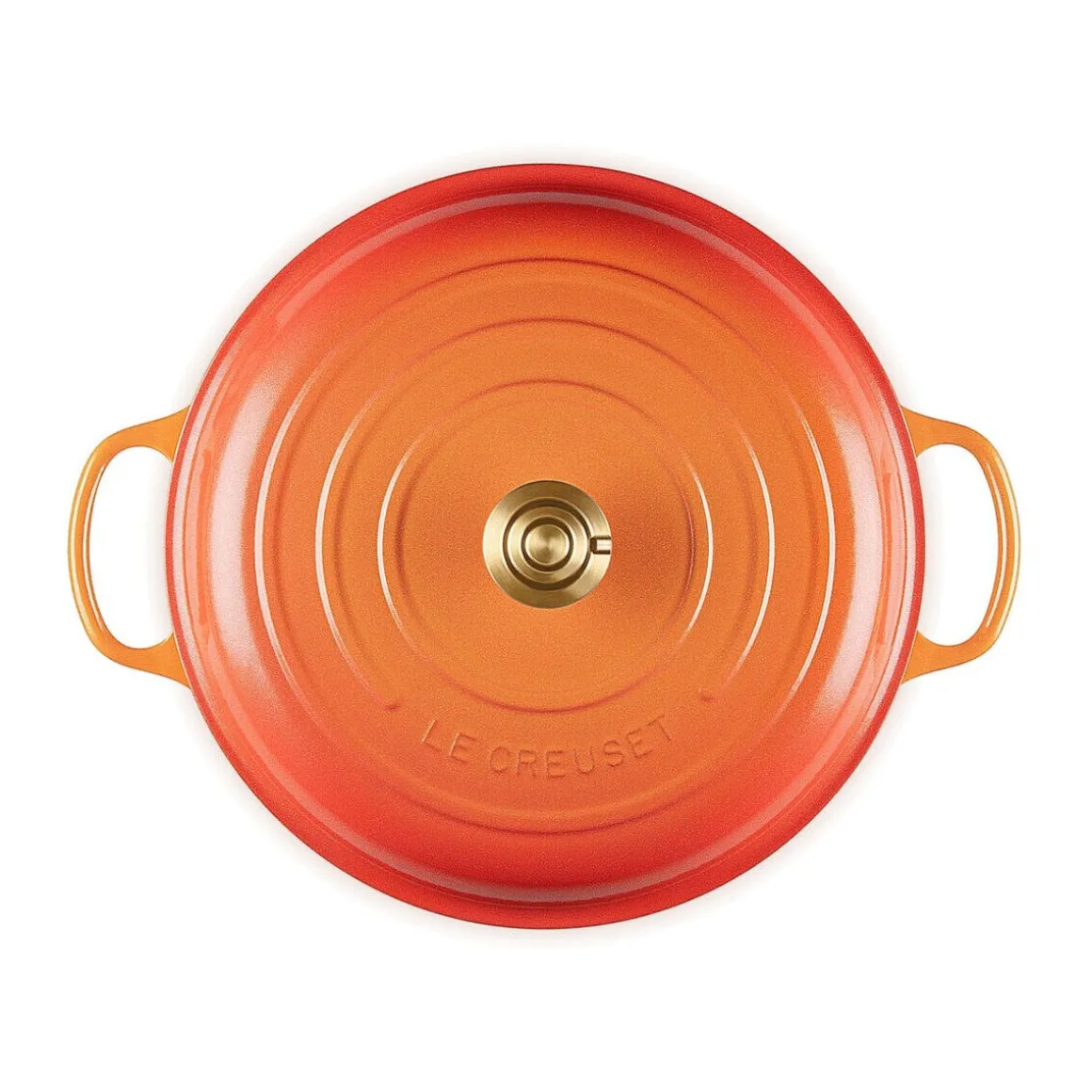 Le CreusetGourmet-Profitopf mit Deckel 30 cm Signature Limited Edition Flamme Dorée