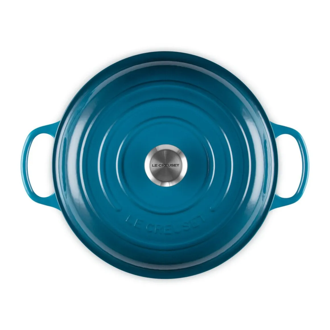 Le CreusetGourmet-Profitopf mit Deckel 30 cm Signature Deep Teal