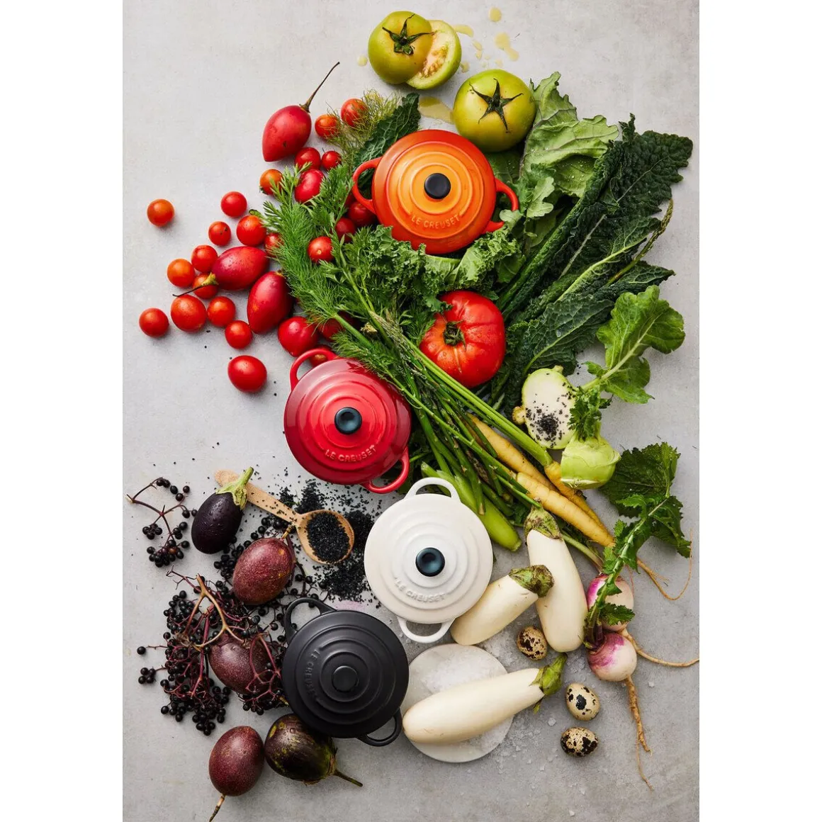 Le CreusetMini Cocotte 4er Set ofenrot