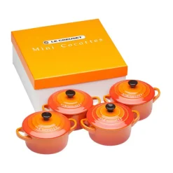 Le CreusetMini Cocotte 4er Set ofenrot