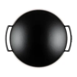 Le CreusetWok mit Glasdeckel 36 cm Kirschrot