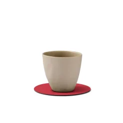 LINDDNAGlasuntersetzer 10 cm Circle Bull red