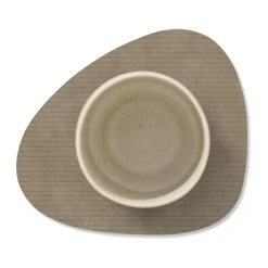LINDDNAGlasuntersetzer 11x13 cm Curve Corduroy nomad grey
