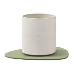 LINDDNAGlasuntersetzer 11x13 cm Curve Corduroy olive green