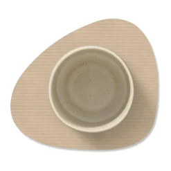 LINDDNAGlasuntersetzer 11x13 cm Curve Corduroy sand