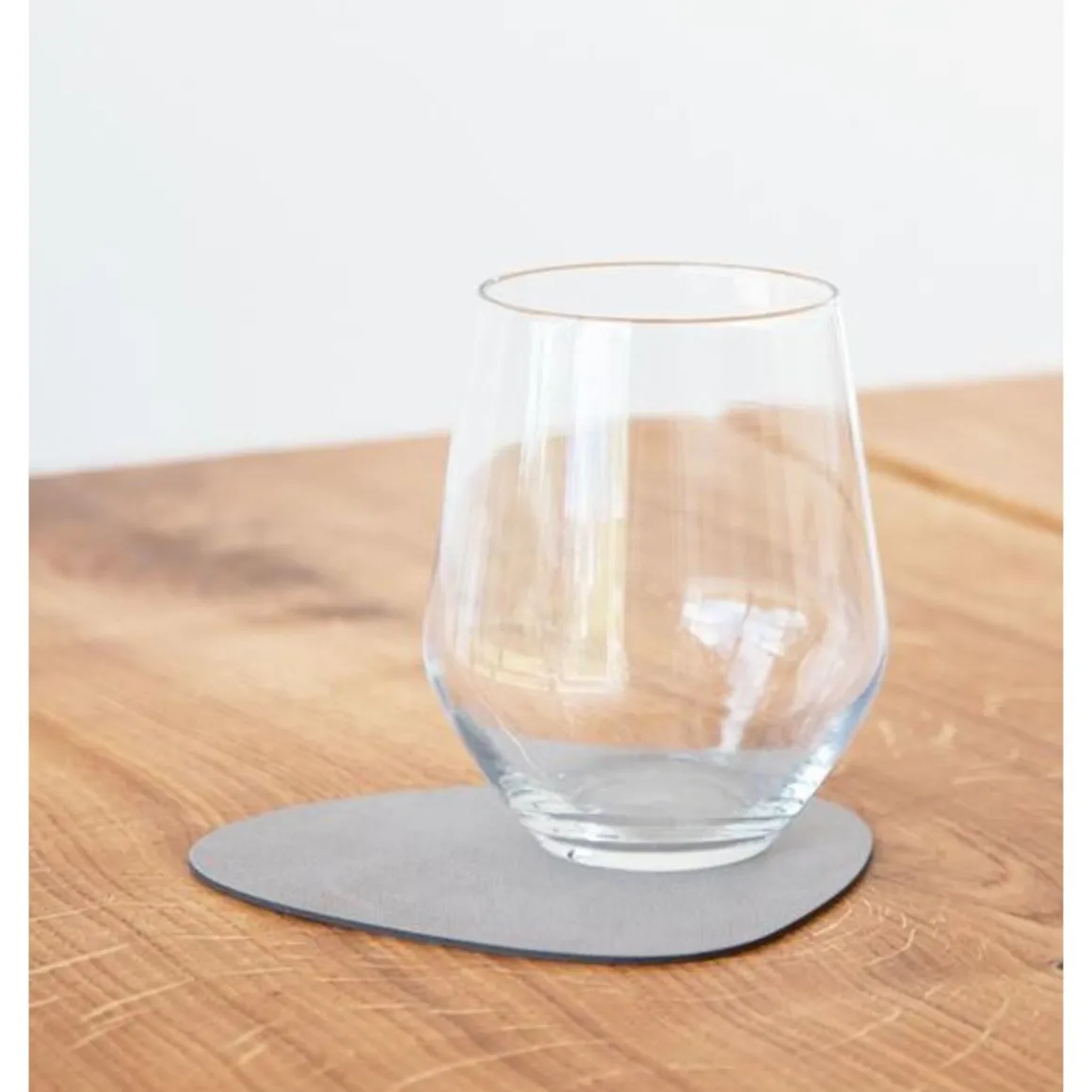 LINDDNAGlasuntersetzer 11x13 cm Curve Nupo light grey