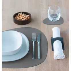LINDDNATischset L 37x44 cm Curve Serene mole grey