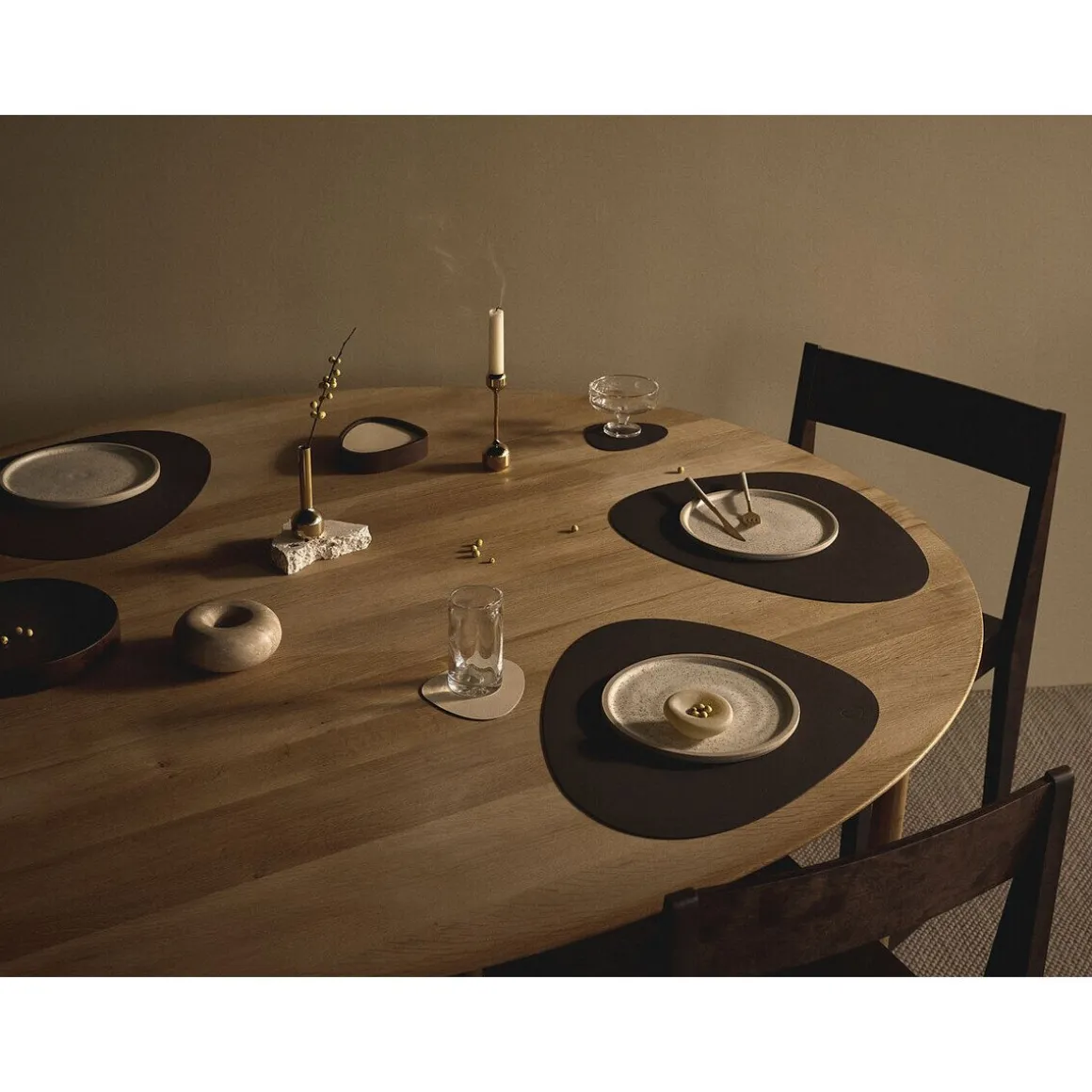 LINDDNATischset L 37x44 cm Curve Nupo hazel