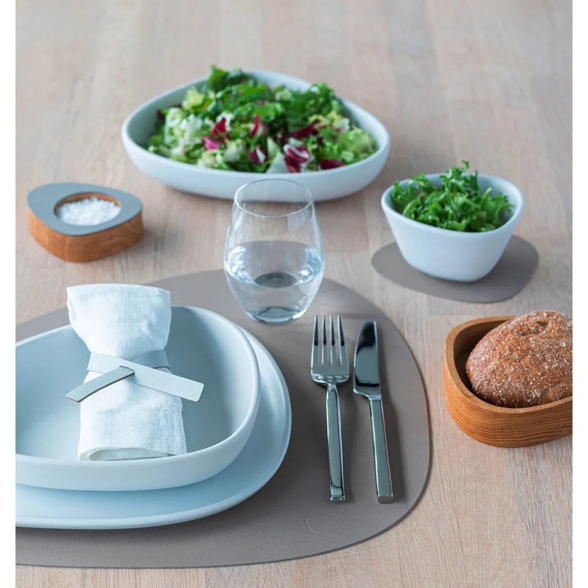 LINDDNATischset L 37x44 cm Curve Nupo clay brown