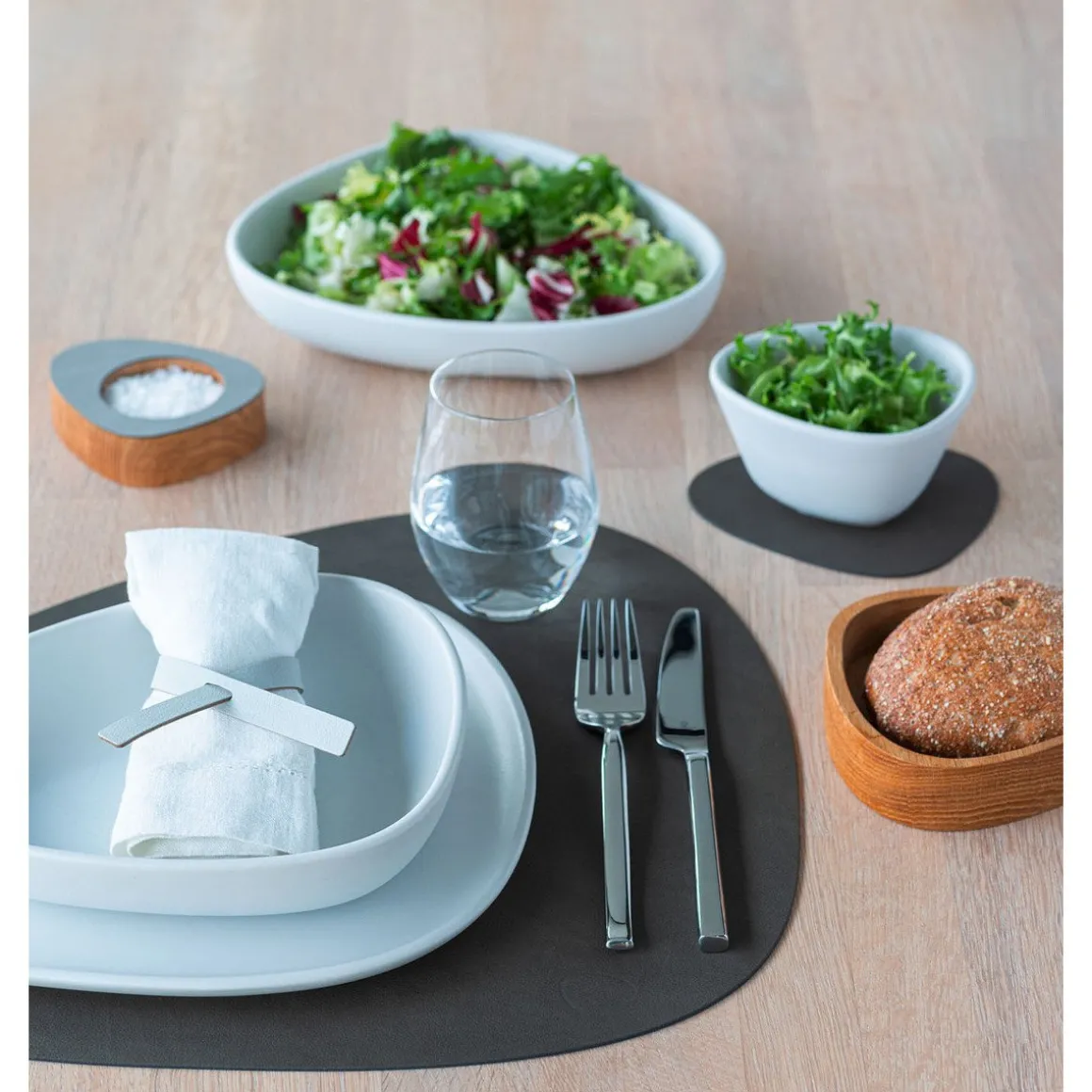 LINDDNATischset L 37x44 cm Curve Nupo caviar