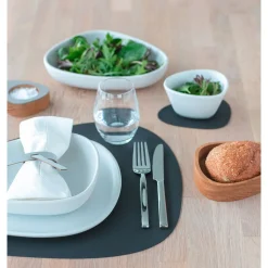 LINDDNATischset L 37x44 cm Curve Nupo anthracite