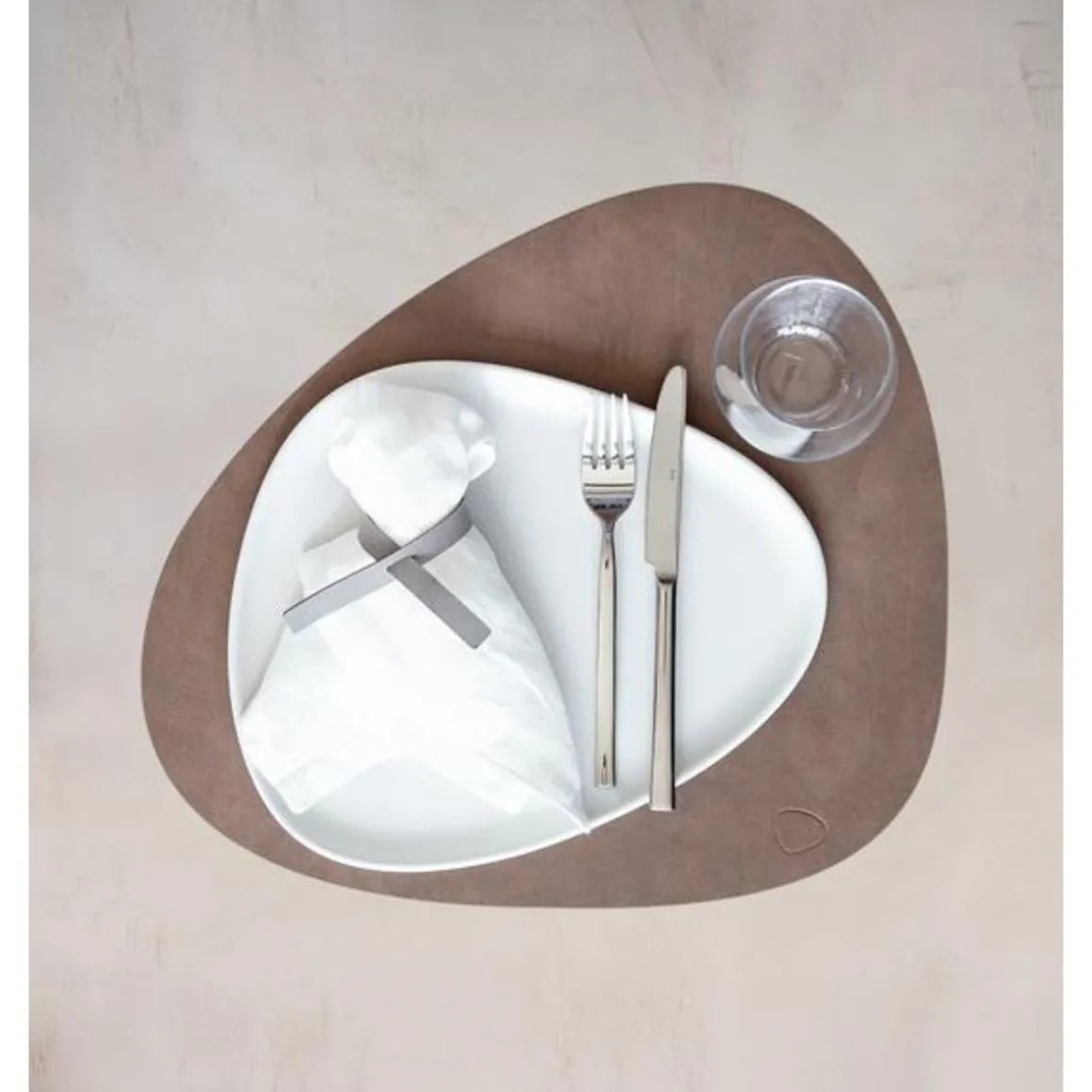 LINDDNATischset L 37x44 cm Curve Nupo brown