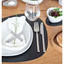 LINDDNATischset L 37x44 cm Curve Bull black