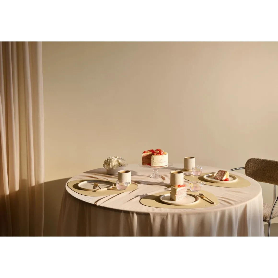 LINDDNATischset L 37x44 cm Curve Nupo lemon sorbet