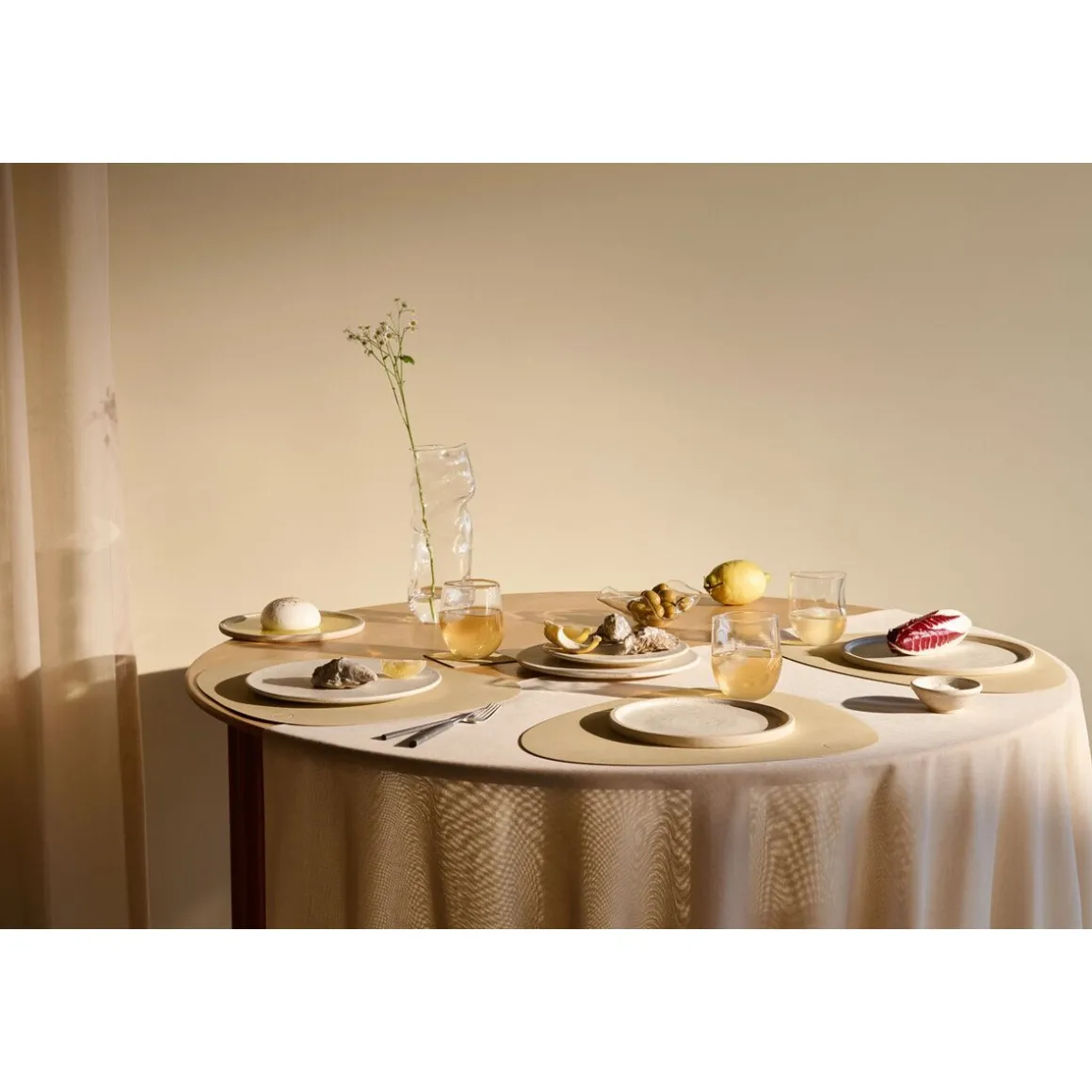 LINDDNATischset L 37x44 cm Curve Nupo lemon sorbet