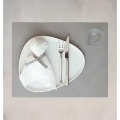 LINDDNATischset L 35x45 cm Square Nupo light grey