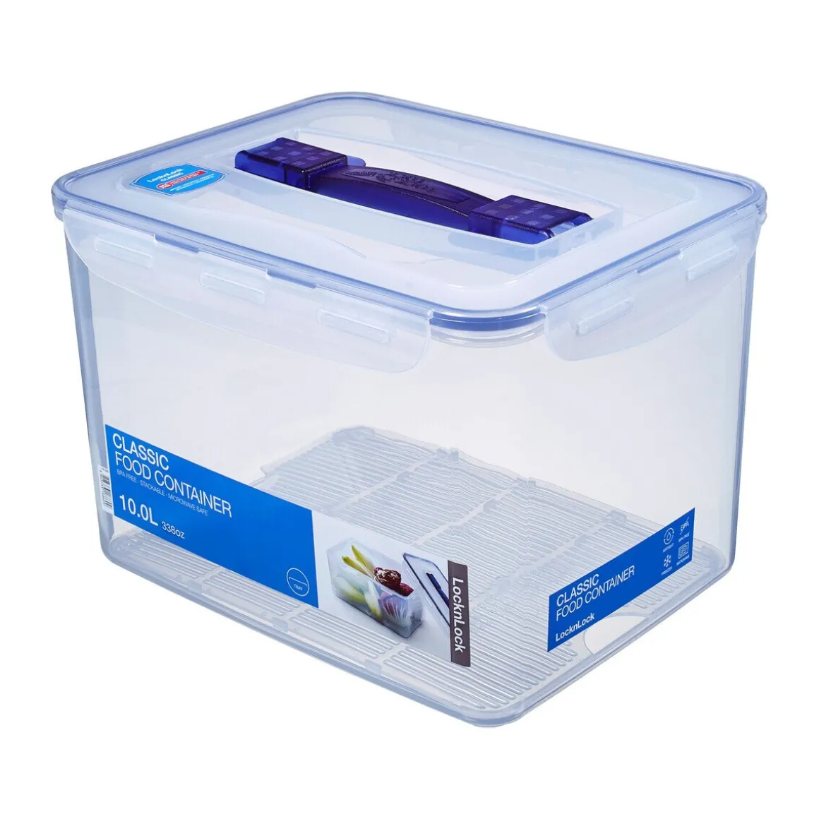 Lock & LockFrischhaltedose 10,0 l Classic mit Griff blau