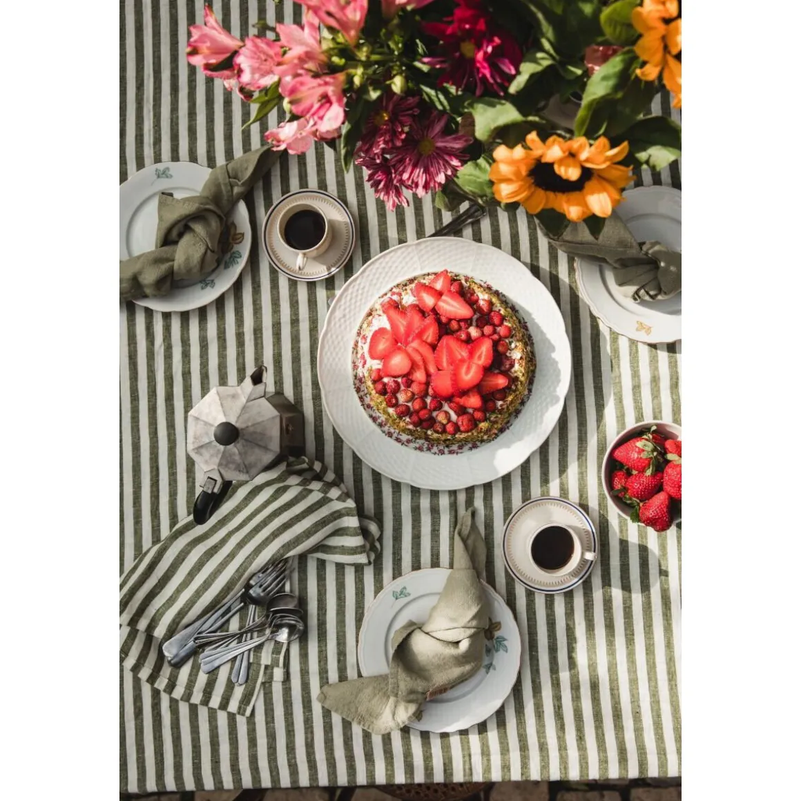 Lovely LinenServietten 45x45 cm Misty Jeep Green