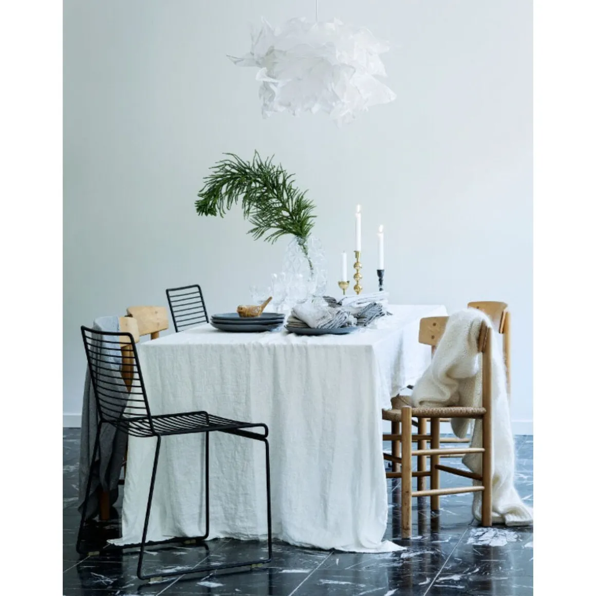 Lovely LinenTischdecke 100x100 cm Lovely Off-White