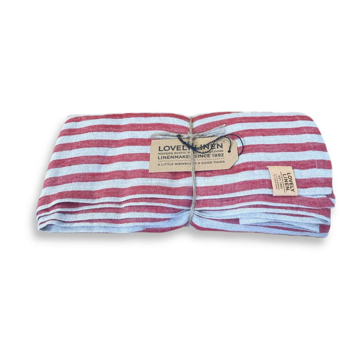 Lovely LinenTischdecke 145x300 cm Misty Edge Real Red