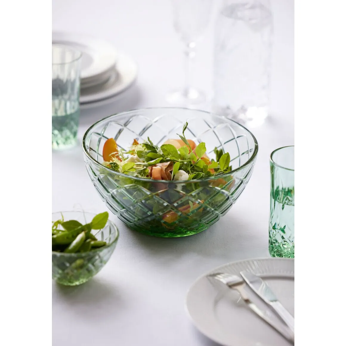 Lyngby GlasSalatschüssel 24 cm Sorrento grün