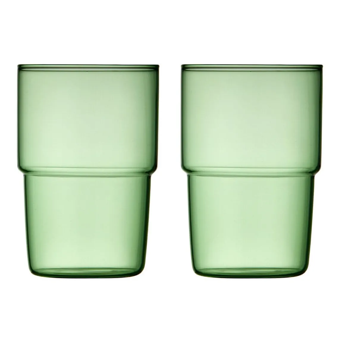 Lyngby GlasTrinkglas 2er-Set Torino grün