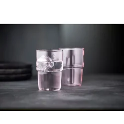 Lyngby GlasTrinkglas 2er-Set Torino pink