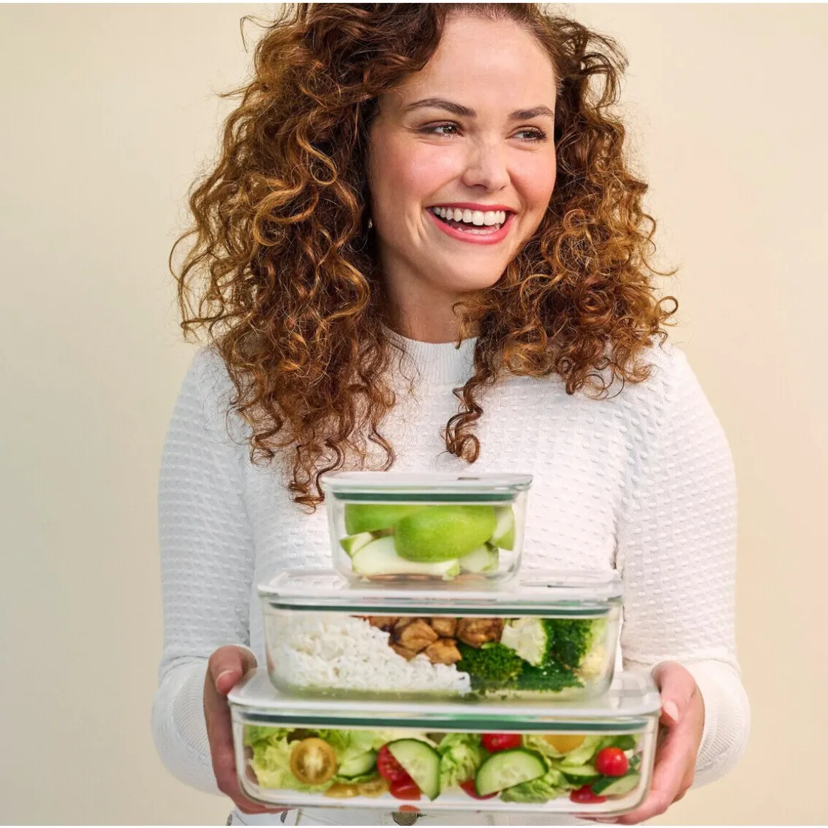 MepalGlas-Frischhaltedose 1,5 l EasyClip Nordic Sage