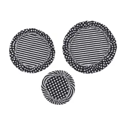 Nuts Innovations AGTextildeckel 3er Set schwarz/weiß gestreift unbewachst