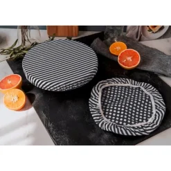 Nuts Innovations AGTextildeckel 3er Set schwarz/weiß gestreift unbewachst