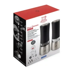 PeugeotPfeffer- und Salzmühle 16 cm Daman Elektrisch Duo u‘Select schwarz