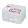RBV BirkmannGebäckdose S 12x10x6 cm Merry Christmas grau