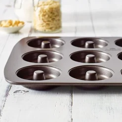 RBV BirkmannMini-Donut-Blech 26x37 cm Easy Baking grau