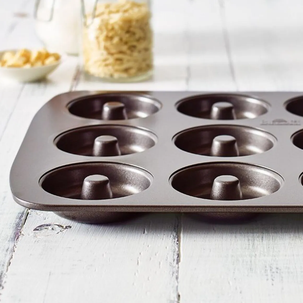 RBV BirkmannMini-Donut-Blech 26x37 cm Easy Baking grau