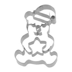 RBV BirkmannPräge-Ausstecher Weihnachtsteddybär mit Stern 7 cm edelstahl