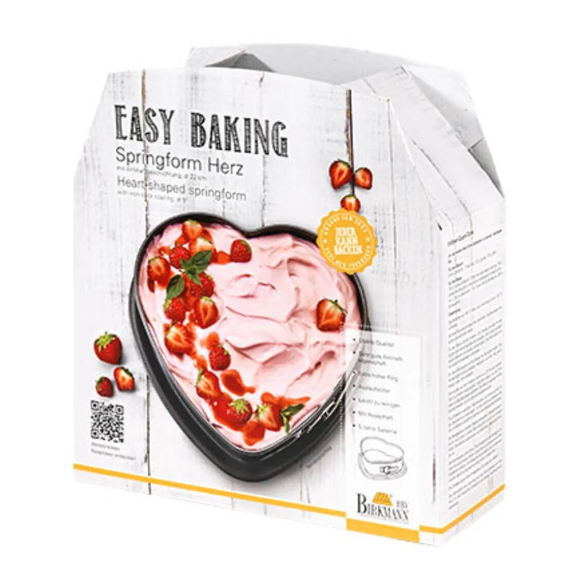 RBV BirkmannSpringform Herz 22 cm Easy Baking schwarz