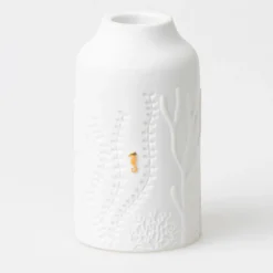 RäderKerzenhalter Seepferdchen 10 cm Unterwasserwelt weiß