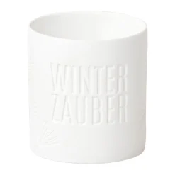 RäderTeelichthalter Winterzauber 7 cm Winterzauber weiß