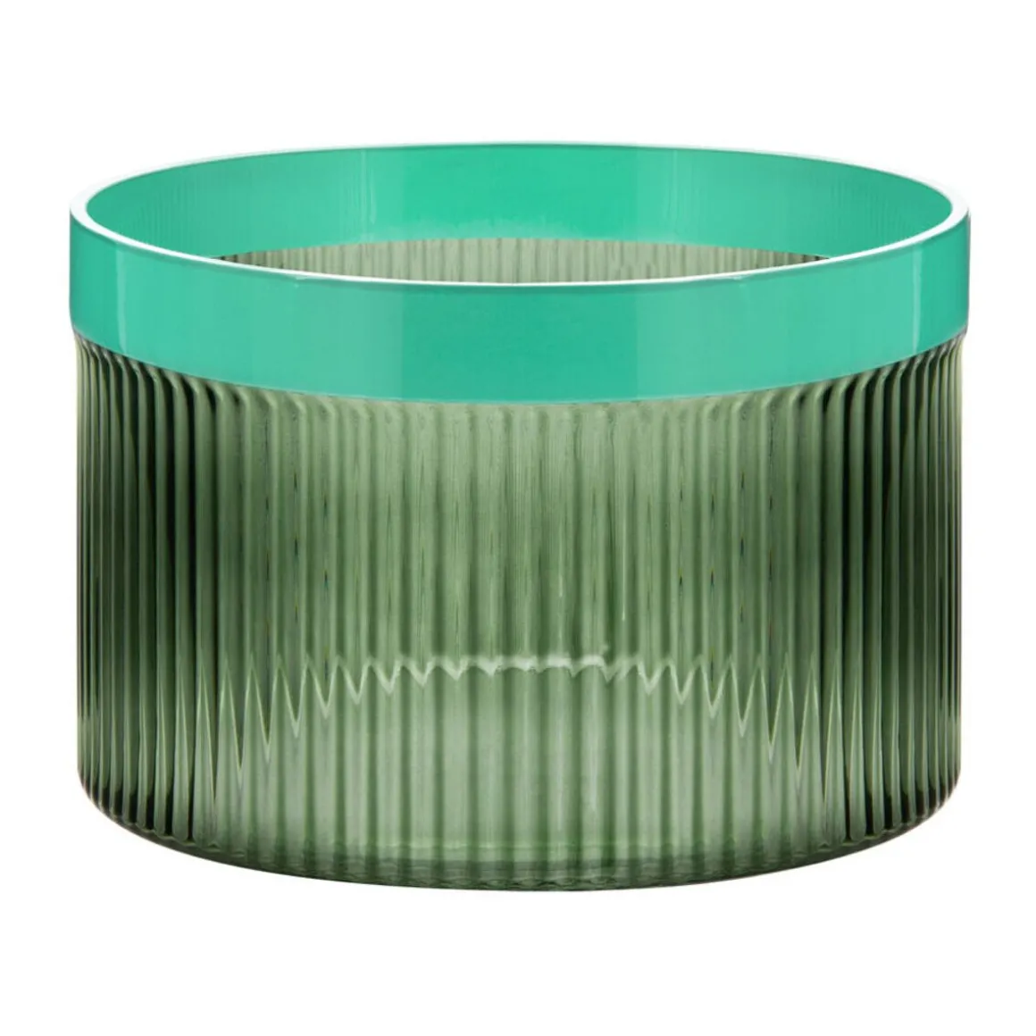 RememberGlasschale Groove grün 20x20x13cm