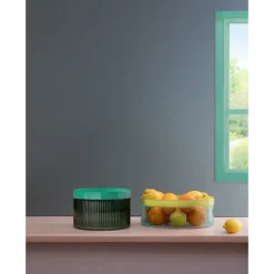 RememberGlasschale Groove grün 20x20x13cm