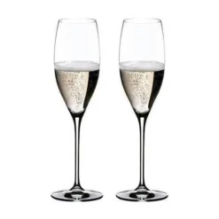RiedelCuvée Prestige Glas 2er-Set Vinum mit Moussierpunkt klar