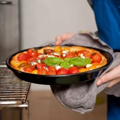 RiessPizzablech 36 cm Classic Schwarz