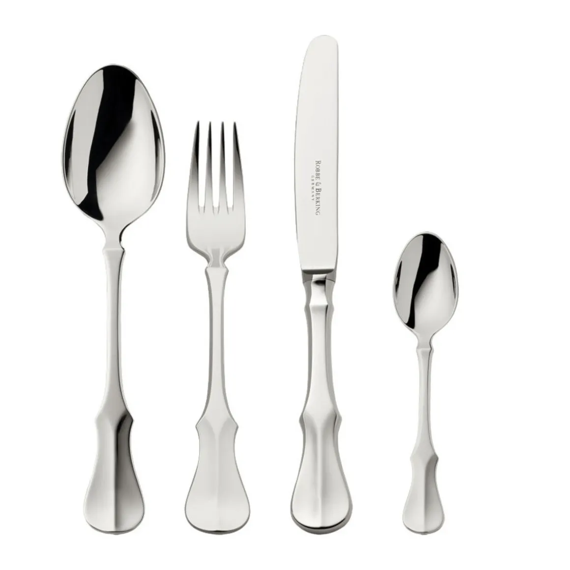 Robbe & Berking4 tlg. Garnitur Alt Kopenhagen 150 g versilbert